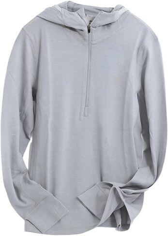Women’s Zip Up Hoodie - 100% Merino Wool Soft Lightweight Workout Sweatshirts Zip Up Jacket for Gym Yoga Hiking in Kuwait