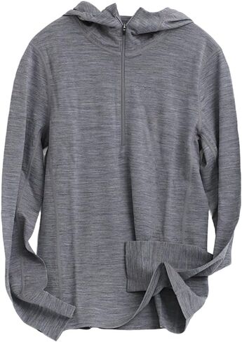 Women’s Zip Up Hoodie - 100% Merino Wool Soft Lightweight Workout Sweatshirts Zip Up Jacket for Gym Yoga Hiking in Kuwait