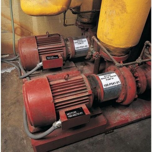 Brady 113129 GlobalMark 100 طول × 1.125 عرض، B-595 فينيل، شريط أزرق داخلي/خارجي in Kuwait
