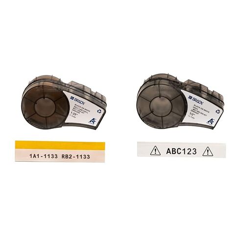 Brady Authentic Self-Laminating Wire Wrap (M21-1250-427) and All-Weather Vinyl Label (M21-500-595-WT) Bundle for Indoor/Outdoor ID and Equipment Labeling in Kuwait