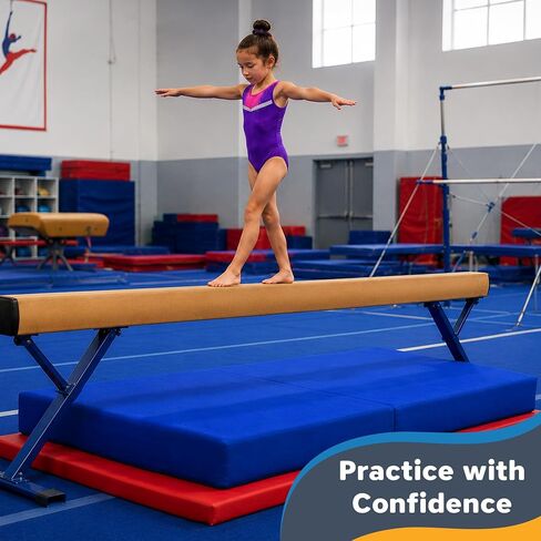 SaferBounce Landing Gymnastics Mat 6Ft x 4Ft x 6″ | Crash Pad for Kids | Soft Gymnastics Pad for Tumbling, Cheerleading & Training | Toddler Crash Mat | Sensory Crashpad | Climbing & Bouldering in Kuwait