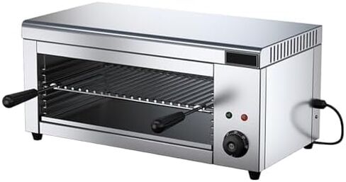 2000W Commercial Electric Salamander Broiler, Adjustable 122-572°F, 4-Level Grill Height, Stainless Steel Countertop/Wall-Mount Oven for Pizza, Sandwiches & Steaks in Kuwait