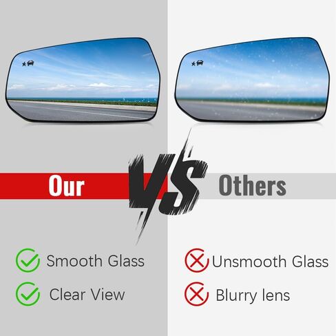 Right Passenger Side Mirror Glass Fit for Chevy Malibu 2016 2017 2018 2019 2020 2021 2022, Heated, door mirror glass, with Blind Spot, Power Adjust, Rear View Mirror Glass, 23372274 in Saudi Arabia