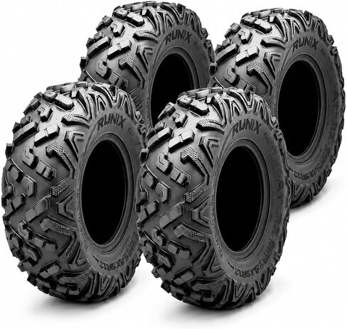 إطارات ATV UTV ، Trailblazer ، 25 × 8.00-12 الجبهة ، 25 × 10.00-12 نادرة ، مجموعة من 4 ، جميع التضاريس ، 6PR ، بلا أنبوب in Kuwait