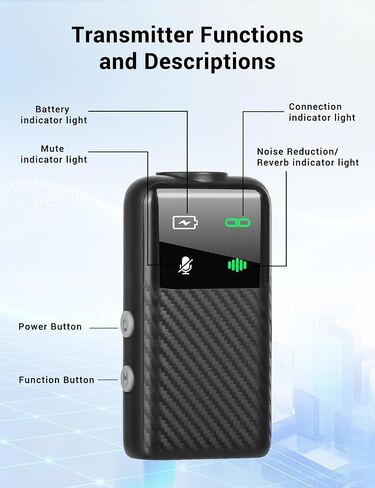 ميكروفون لاسلكي صغير لهاتف iPhone iPad Android، تقليل الضوضاء، حافظة شحن بطارية 25 ساعة، توصيل وتشغيل مشبك مغناطيسي على ميكروفونات Lavalier لتسجيل الفيديو، مدونات الفيديو in Kuwait