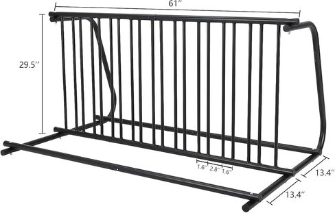 Commercial Double-Sided Bike Rack Stand for 10 Bicycles, Heavy-Duty Powder-Coated Steel Garage & Store Floor Parking Storage, Indoor & Outdoor Use for Schools, Universities in Kuwait