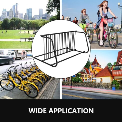 Commercial Double-Sided Bike Rack Stand for 10 Bicycles, Heavy-Duty Powder-Coated Steel Garage & Store Floor Parking Storage, Indoor & Outdoor Use for Schools, Universities in Kuwait