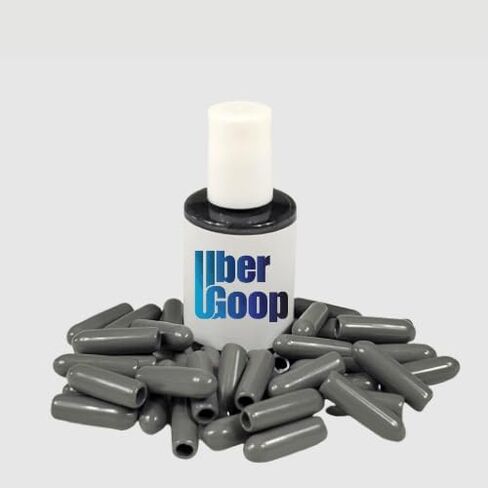 Uber Goop Dark Gray dishwasher rack coating & glue w/40 caps - (0.5 oz) PATCH, DARK GRAY in Kuwait