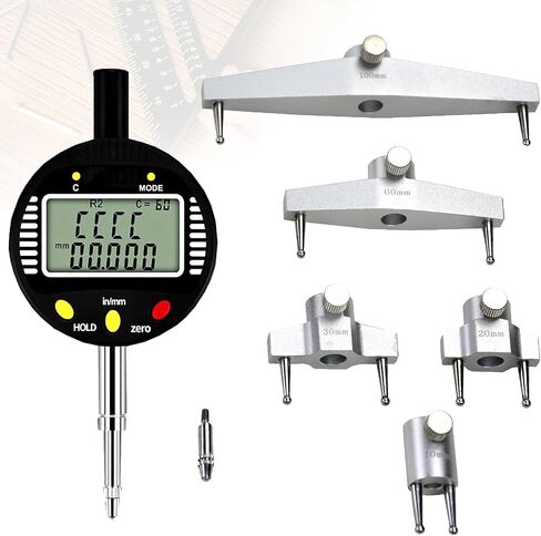 Digital Large Radius Gauge, Electronic Radius Indicator Tool, Replaceable Measuring Claws, with 10mm/20mm/30mm/60mm/100mm Claws, LCD Display, for Machinery, Wood Molds in Kuwait