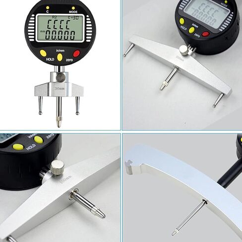 Digital Large Radius Gauge, Electronic Radius Indicator Tool, Replaceable Measuring Claws, with 10mm/20mm/30mm/60mm/100mm Claws, LCD Display, for Machinery, Wood Molds in Kuwait