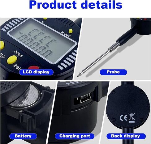 Digital Radius Gauge, High Accuracy Electronic Measuring Instrument for Inside Outside Gage Measurement (R50) in Kuwait