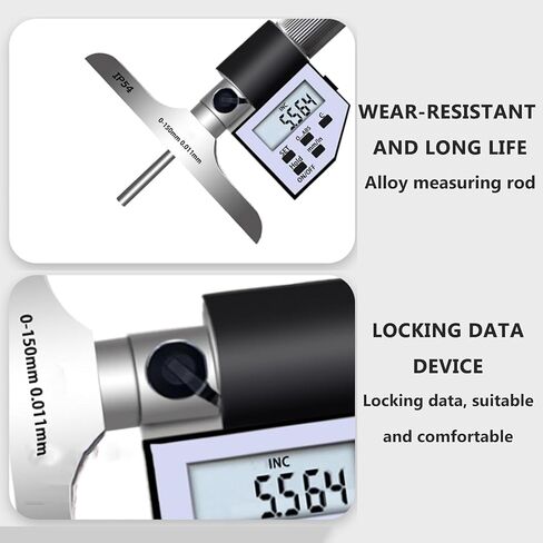 Electronic Depth Gauge Caliper Depth Rule, Micrometer Caliper Digital, Range Optional, for Manufacturing,Mechanical Engineering (0) in Kuwait
