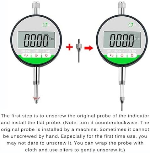 Electronic Digital Dial Indicator, Digital Dial Gauge,62 Mm Base, w/LCD Display, Depth Gauge Tool, Making It an Ideal Tool for Professionals in Kuwait