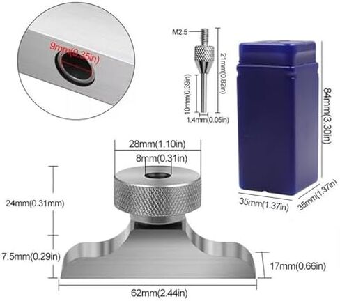Electronic Digital Dial Indicator, Digital Dial Gauge,62 Mm Base, w/LCD Display, Depth Gauge Tool, Making It an Ideal Tool for Professionals in Kuwait