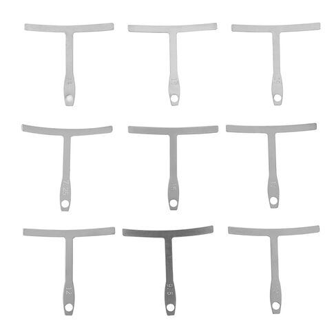 Guitar Action Gauge, 9Pcs Guitar String Height Gauge, Universal Guitar Radius Gauge Set for Measuring Electric Bass Guitars Bridge Fingerboard Saddle, 7.25-20in in Kuwait