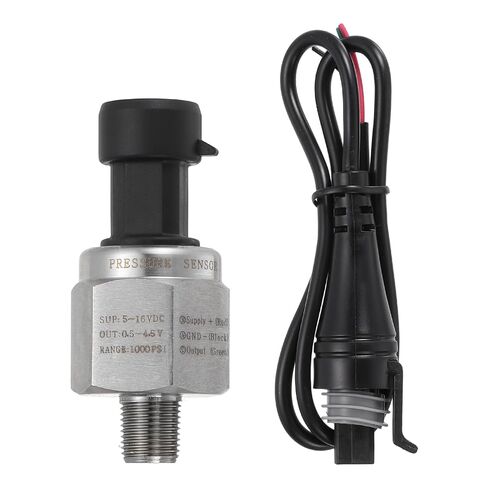 MECCANIXITY Pressure Transducer Sender Sensor with Connector, 1/8" NPT 1600 PSI Stainless Steel Pressure Transmitter for Oil Fuel Water Air in Kuwait