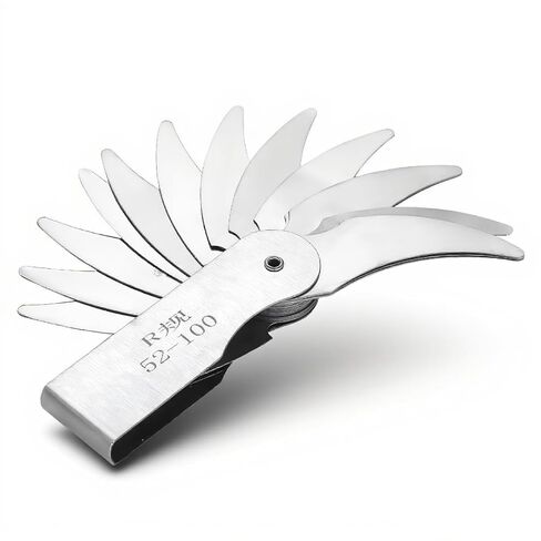 Radius Gauge jauge+de+Rayon Stainless Steel Feeler Set Radius Fillet R0.3-1.5/ R1-6.5/ R7-14.5/ R15-25/R25-50/R52-100 External Internal Concave Convex Radius Calibradores de Radio in Kuwait