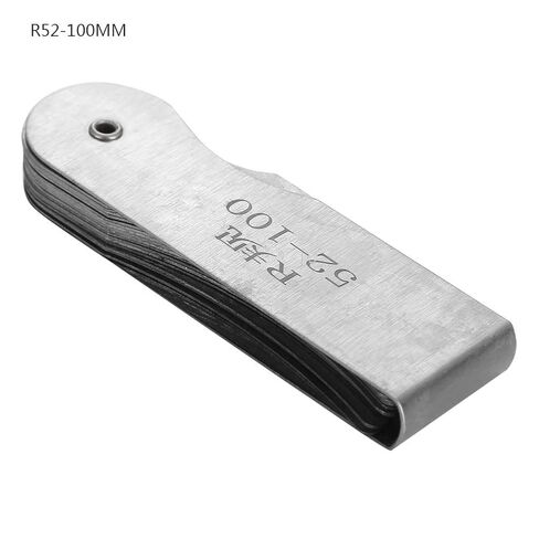 Radius Gauge jauge+de+Rayon Stainless Steel Feeler Set Radius Fillet R0.3-1.5/ R1-6.5/ R7-14.5/ R15-25/R25-50/R52-100 External Internal Concave Convex Radius Calibradores de Radio in Kuwait