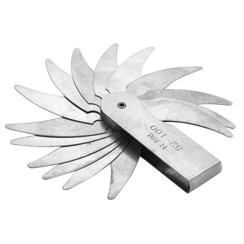 Radius Gauge jauge+de+Rayon Stainless Steel Feeler Set Radius Fillet R0.3-1.5/ R1-6.5/ R7-14.5/ R15-25/R25-50/R52-100 External Internal Concave Convex Radius Calibradores de Radio in Kuwait