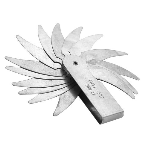 Radius Gauge jauge+de+Rayon Stainless Steel Feeler Set Radius Fillet R0.3-1.5/ R1-6.5/ R7-14.5/ R15-25/R25-50/R52-100 External Internal Concave Convex Radius Calibradores de Radio in Kuwait