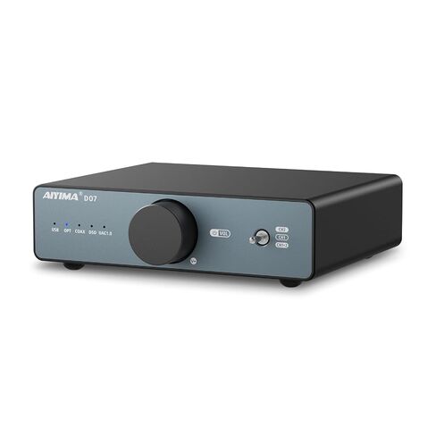 AIYIMA D07 Mini Desktop DAC, USB-C Digital to Analog Audio Converter for PC,TV,Game Console to Amplifier | 768kHz/32bit & DSD512, Optical/Coaxial/RCA/BY Pass in Kuwait