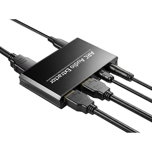 مستخرج الصوت HDMI ARC، ARC إلى RCA البصري أو محول 3.5 مم | يدعم التحكم في مستوى الصوت CEC، متوافق مع PCM2.0/Dolby5.1 /DTS 5.1 للتلفزيون إلى مكبر الصوت ومكبر الصوت (الصوت فقط) in Kuwait