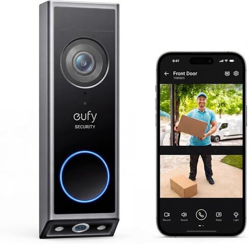 eufy Security Video Doorbell E340 (Battery Powered), Dual Cameras with Delivery Guard, 2K Full HD and Color Night Vision, HomeBase S380 Compatible, No Monthly Fee in Saudi Arabia