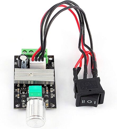 DC Motor Speed Controller, Adjustable Speed with Potentiometer Switch, PWM Motor Regulator, 6-28V 3A Forward Reverse Control, for Robotics Projects, DIY Enthusiasts, Electric Vehic in Kuwait