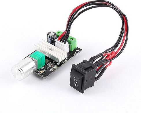 DC Motor Speed Controller, Adjustable Speed with Potentiometer Switch, PWM Motor Regulator, 6-28V 3A Forward Reverse Control, for Robotics Projects, DIY Enthusiasts, Electric Vehic in Kuwait