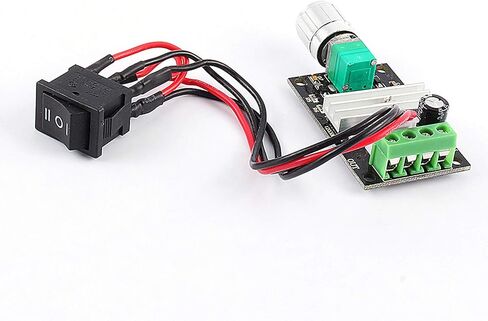 DC Motor Speed Controller, Adjustable Speed with Potentiometer Switch, PWM Motor Regulator, 6-28V 3A Forward Reverse Control, for Robotics Projects, DIY Enthusiasts, Electric Vehic in Kuwait