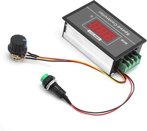 DC 6V 60V 30A PWM Motor Speed Controller, Digital Display with Start Stop Switch and Speed Control Potentiometer, for DC Motor in Kuwait