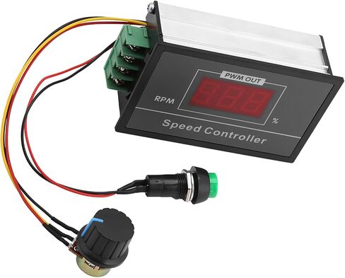 DC 6V 60V 30A PWM Motor Speed Controller, Digital Display with Start Stop Switch and Speed Control Potentiometer, for DC Motor in Kuwait