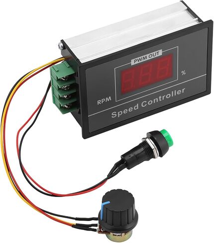 DC 6V 60V 30A PWM Motor Speed Controller, Digital Display with Start Stop Switch and Speed Control Potentiometer, for DC Motor in Kuwait