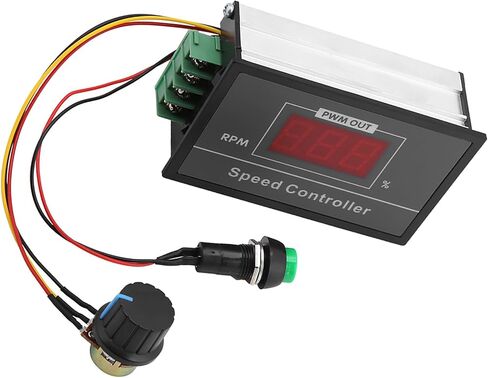 DC 6V 60V 30A PWM Motor Speed Controller, Digital Display with Start Stop Switch and Speed Control Potentiometer, for DC Motor in Kuwait