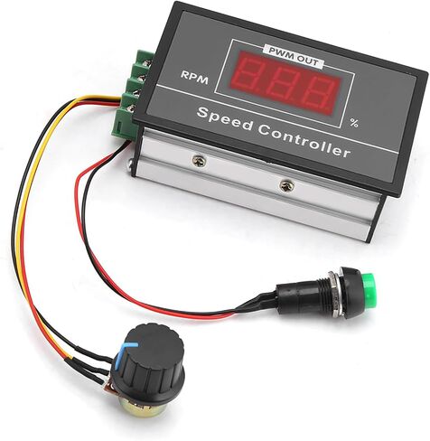 DC 6V 60V 30A PWM Motor Speed Controller, Digital Display with Start Stop Switch and Speed Control Potentiometer, for DC Motor in Kuwait