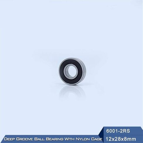 Power Transmission Products 6001RZ 6001RS 2RS Deep Groove Ball Bearing ABEC-3 Mute for Vacuum Cleaners Bearings with Nylon Cage 6001 RS 2RZ 12288mm in Kuwait