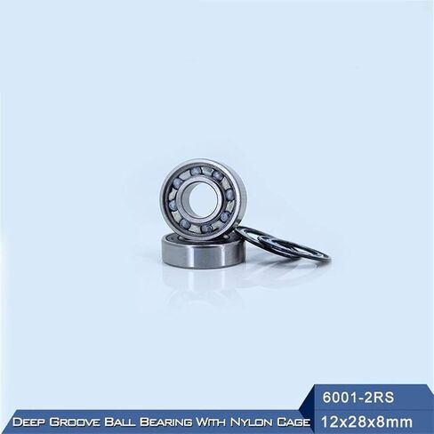 Power Transmission Products 6001RZ 6001RS 2RS Deep Groove Ball Bearing ABEC-3 Mute for Vacuum Cleaners Bearings with Nylon Cage 6001 RS 2RZ 12288mm in Kuwait