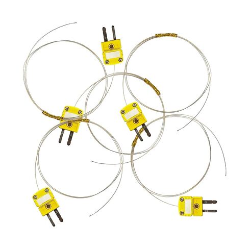 5pcs Pack High Accuracy K Type Mini-Connector Thermocouple Temperature Probe Sensor, 1 Metes Long Measure Range -40°C~260°C (-40°F~500°F) in Kuwait