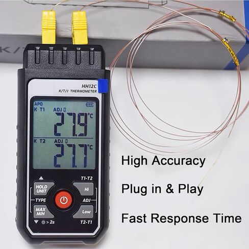 5pcs Pack High Accuracy K Type Mini-Connector Thermocouple Temperature Probe Sensor, 1 Metes Long Measure Range -40°C~260°C (-40°F~500°F) in Kuwait