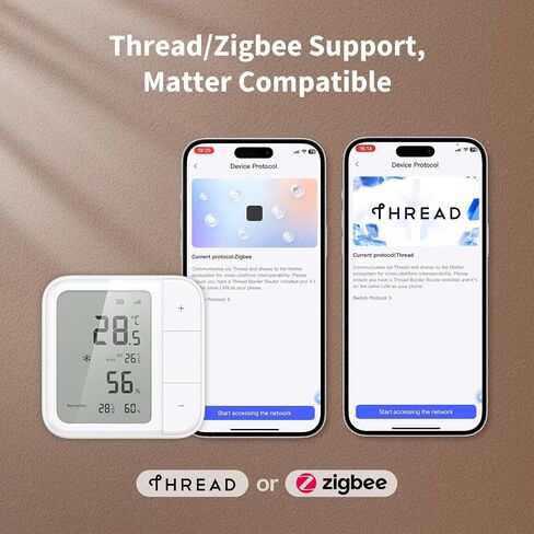 مستشعر المناخ الذكي Aqara Thread/Zigbee W100 مع مستشعر رطوبة درجة الحرارة Aqara، التحكم عن بعد في HVAC، 3 أزرار قابلة للتخصيص، يعمل مع Apple Homekit، Alexa، Google in Kuwait