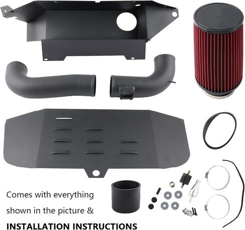 طقم تناول الهواء البارد مع درع الحرارة متوافق مع 2012-2016 BMW F30 220i 228i 320i 328i 420i 428i N20 N26 2.0T in Kuwait