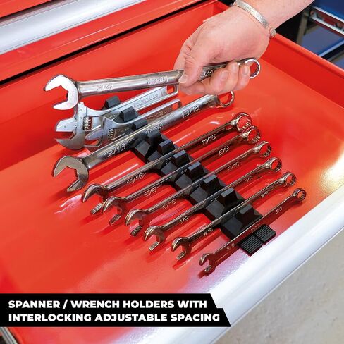 Stealthmounts Tpe Drawer Hive Spanner/wrench Holder, Black, 10 Pieces in Kuwait