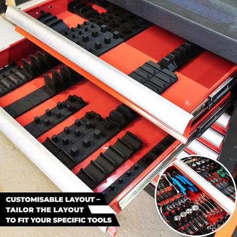 Stealthmounts Tpe Drawer Hive Spanner/wrench Holder, Black, 10 Pieces in Kuwait