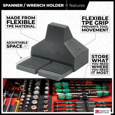 Stealthmounts Tpe Drawer Hive Spanner/wrench Holder, Black, 10 Pieces in Kuwait