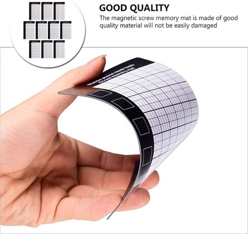 10PCS Magnetic Phone Repair Mat, Magnetic Screw Mat Large Magnetic Mat for Screws Preventing The Small Screws from Getting Lost (Black) in Kuwait