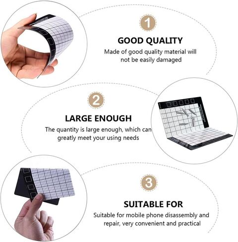 10PCS Magnetic Phone Repair Mat, Magnetic Screw Mat Large Magnetic Mat for Screws Preventing The Small Screws from Getting Lost (Black) in Kuwait