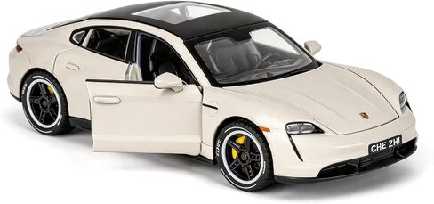 نموذج سيارة 1:32 متوافق مع لعبة سيارة Porsche Taycan Diecast، لعبة سيارات قابلة للسحب من سبائك الزنك مع صوت وضوء للبالغين من الأولاد والبنات 3 4 5 6 7 8 (وردي) in Kuwait