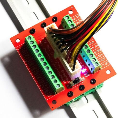24/20-pin ATX DC Power Supply Breakout Board Module Terminal Block and Din Socket for Computer PC Adapter in Kuwait