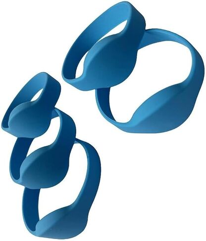 YARONGTECH RFID 13.56MHz ISO14443A سوار معصم من السيليكون المقاوم للماء للبالغين (عبوة من 100) (أزرق) in Kuwait