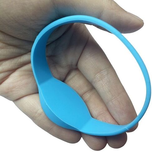 YARONGTECH RFID 13.56MHz ISO14443A سوار معصم من السيليكون المقاوم للماء للبالغين (عبوة من 100) (أزرق) in Kuwait